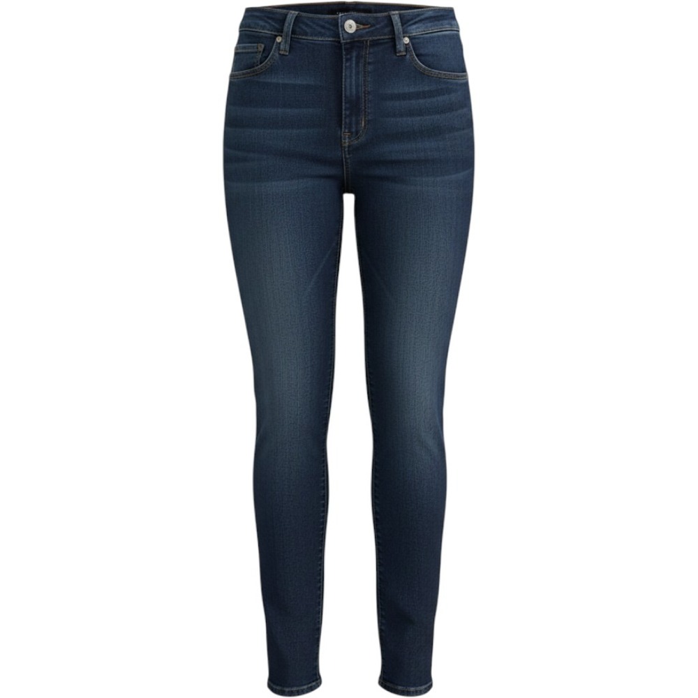 Liverpool High-Rise Ankle Skinny Jeans 10/30 Petite Dark Blue Wash